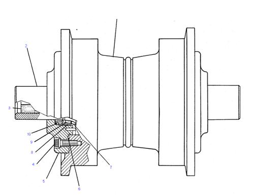 9W-5586 / 6T-0067 / 6T-9871 Каток опорный однобортный Caterpillar